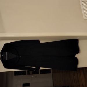 Black Soft Lightweight Long Trench Coat Size XL